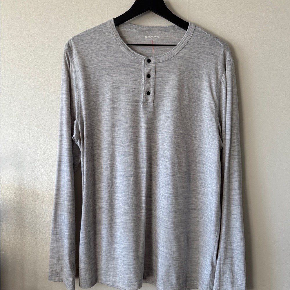 Men's Heather Gray Long Sleeve Henley by